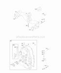Crankcase CoverSump Intake Manifold Diagram and Parts List for 294442-0360-01  Briggs and Stratton Engine